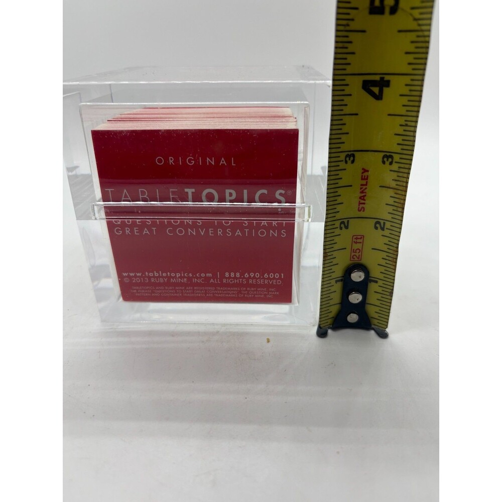 Table Topics Conversation Original Questions Party Game Cards Acrylic Box - Picture 6 of 6